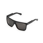 Men's Barnun Polarized Sunglasses // Shiny Black + Smoke