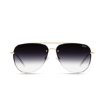 Unisex High Key Rimless Sunglasses // Gold
