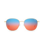 Unisex Link Up Polarized Sunglasses // Gold + Blue + Red