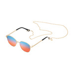 Unisex Link Up Polarized Sunglasses // Gold + Blue + Red