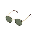 Unisex Farrah Sunglasses // Gold + Green