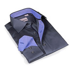 Sawyer Button-Up Shirt // Charcoal + Blue (XL)