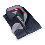 Isaiah Button-Up Shirt // Charcoal + Black (XL)