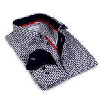 Roman Checkered Button-Up Shirt // Black + White (S)