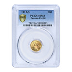 1915-S Panama-Pacific International Exposition $1 Gold Piece PCGS Certified MS66