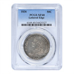 1836 Capped Bust Half Dollar, Lettered Edge, PCGS Certified XF40