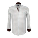 Antwan Dress Shirt // Ecru + Brown (XL)