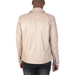 Madison Leather Jacket // Beige (L)