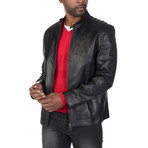 Eldridge Leather Jacket // Black (3XL)