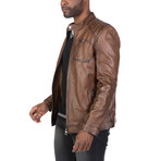 Utopia Leather Jacket // Chestnut (L)