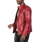Mercer Leather Jacket // Red (L)