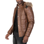 Bleecker Leather Jacket // Chestnut (XL)