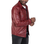 Rivington Leather Jacket // Bordeaux (3XL)