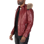 Delancey Leather Jacket // Bordeaux (M)