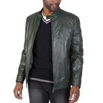 Wooster Leather Jacket // Green (2XL)
