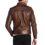 Beekman Leather Jacket // Chestnut (XL)