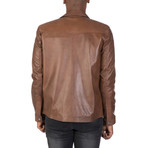 Arthur Leather Jacket // Chestnut (XL)