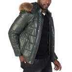 Mosholu Leather Jacket // Green (3XL)