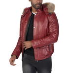 Delancey Leather Jacket // Bordeaux (XL)