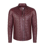 Cortlandt Leather Jacket // Bordeaux (XL)