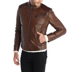 Beekman Leather Jacket // Chestnut (L)