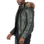 Mosholu Leather Jacket // Green (3XL)