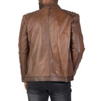 Utopia Leather Jacket // Chestnut (3XL)