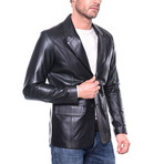 Broome Leather Jacket // Black (3XL)