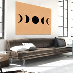 Moon Phases (Black) (Neutral) // Canvas (12"W x 15"H x 2"D)