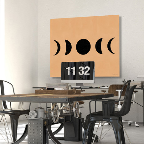 Moon Phases (Black) (Neutral) // High Gloss Panel (12"W x 15"H x 0.5"D)