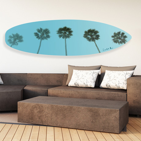 Easy Palm Trees No. 01 (Surf) // High Gloss Panel (12"W x 42"H x 0.5"D)