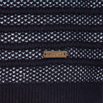 Linea Striped Pullover // Navy (L)