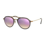Men's Future Pilot Sunglasses // Gray + Bronze Copper + Lilac Gradient