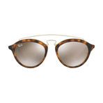 Men's New Gatsby Sunglasses // Havana + Light Brown Mirror + Gold
