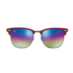Men's Clubmaster Sunglasses // Violet + Green Rainbow Flash