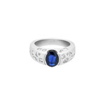 Chanel 18k White Gold Diamond + Sapphire Ring // Ring Size: 6 // Pre-Owned