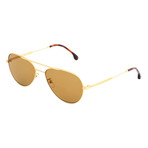 Unisex Angus Aviator Sunglasses (Gold + Blue)