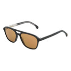 Unisex Alder Pilot Sunglasses (Black Ink + Brown)