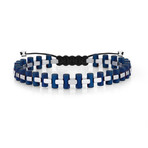 Bighorn Bracelet // Silver + Navy Blue