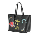 Versace Collection // Patches Tote // Black + Multicolor