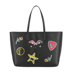 Versace Collection // Patches Tote // Black + Multicolor
