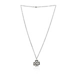 Gucci Sterling Silver Pearl Pendant Necklace