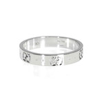 Gucci Icon 18k White Gold Band Ring // Ring Size: 9