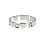 Gucci Icon 18k White Gold Band Ring // Ring Size: 9