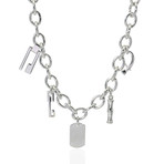 Gucci Sterling Silver Charm Necklace