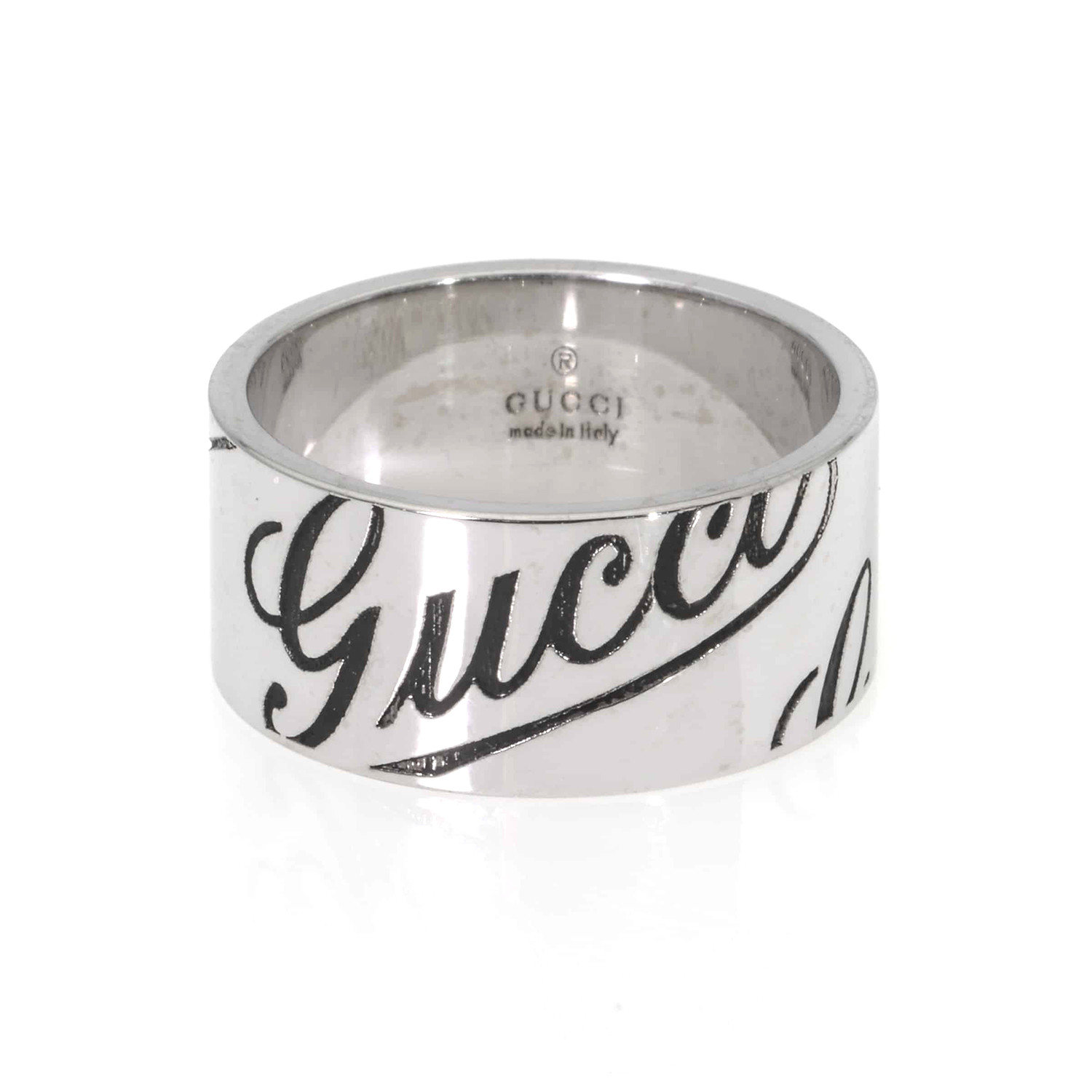 Gucci 18k White Gold Band Ring // Ring Size: 5.75 - Gucci - Touch of Modern