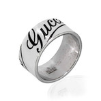 Gucci 18k White Gold Band Ring // Ring Size: 5.75