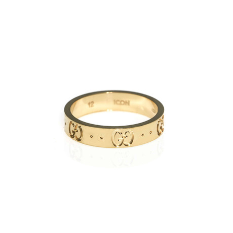 Gucci Icon 18k Yellow Gold Band Ring (Ring Size: 4.25)
