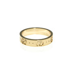 Gucci Icon 18k Yellow Gold Band Ring (Ring Size: 4.25)