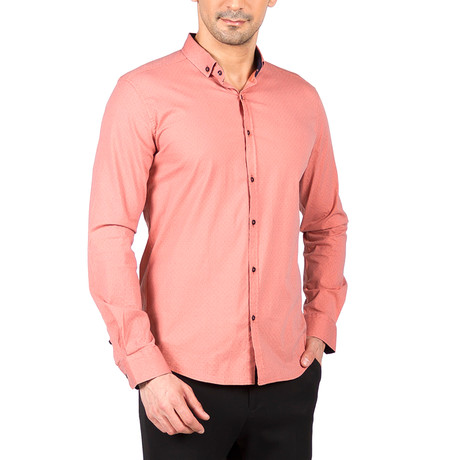 Chandler Long Sleeve Button Up Shirt // Orange (S)